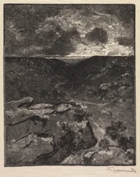 Fontainebleau-erdő: Franchard-völgy La Forêt de Fontainebleau: La Vallée de Franchard, 1890.