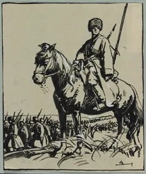 kozák tiszt, 1914.