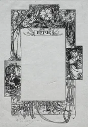 Párizsi Almanach, 1897: Díszítő szegély, nyár