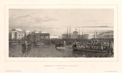 A francia hadsereg partraszállása Civita-Vecchiánál, 1849. április 25.