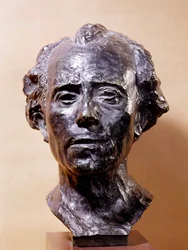 Gustav Mahler (1860-1911) zeneszerző mellszobra. Auguste Rodin (1840-1917) szobra, 19. század, Párizs, Musée Rodin