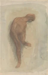 Bal lábát tartó akt női alak, 1900-1912.