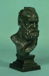 Victor Hugo (1802-85) portréfeje (bronz)