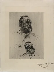 Victor Hugo portréja, háromnegyedes nézet