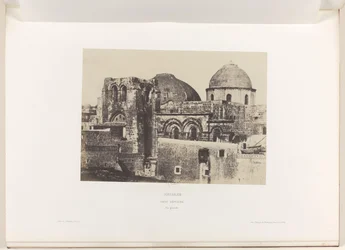 Kilátás a jeruzsálemi Szent Sír-templomra Jeruzsálem. Szent Sír. Vue generale (cím az objektumon)