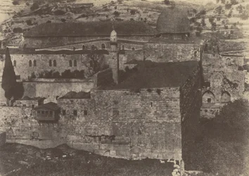 Jeruzsálem. Templomfal. El-Aksza mecset, dél-nyugati sarok.