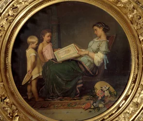Olvasólecke Auguste Toulmouche festménye (1829-1890) 1854 Párizs, Musée d