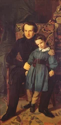 Victor Hugo (1802-85) és fia, Francois-Victor, 1836