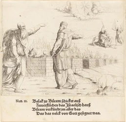 Bálák áldozata és Bálám próféciája, 1548.