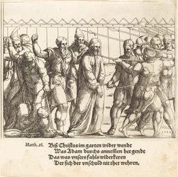 Jézust Kajafáshoz vezetik, 1549.