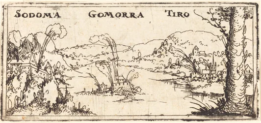Táj három égő várossal: Szodoma, Gomorra és Tyrus