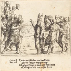 Melkizedek kenyérrel és borral, 1547.
