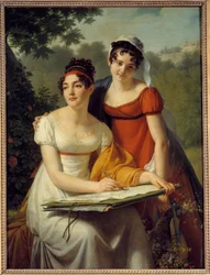 Duval hölgyek portréja. Jacques Augustin Catherine (Jacques-Augustin-Catherine) Pajou (1766-1828) festménye