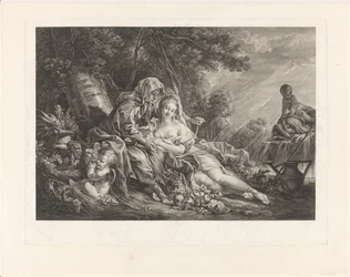 Vertumnus és Pomona egy parkban