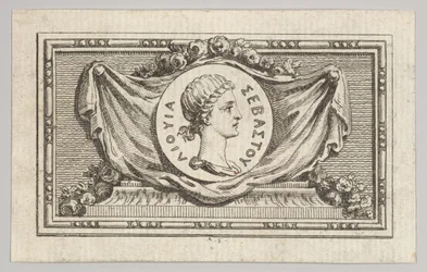Érem Livius portréjával az 5. könyvben, a Tibère ou les six premierből..., 1768-ban jelent meg.