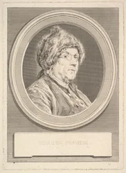 Benjamin Franklin portréja, 1777.