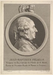 Jean-Baptiste Pigalle portréja, 1782.