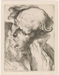 Egy öregember feje (József) Tanulmányok egy rajzkönyvhöz Anthony van Dyck klasszikus szobrai és figurái után (sorozat címe)