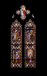 A Szűz élete, 1854 körül (festett üveg)