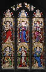 Ruth, Szűz Mária, Sarah, Hannah, Dorcas és Anne, 1852 (ólomüveg)