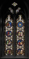 Seven Corporal Act Of Mercy, 1845 körül (festett üveg)