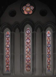 Krisztus szenvedése, keleti ablak, 1848-50 (festett üveg)