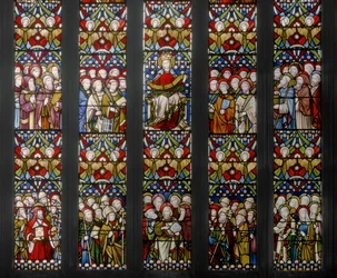 A templom diadala, részlet, 1884 (ólomüveg)