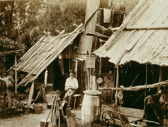 Ausztrál földkutató, 1880-as évek (szépia fotó)