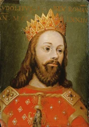 I. Rudolf (1218-91) koronázatlan római római császár, a Habsburg-dinasztia alapítója (panel)