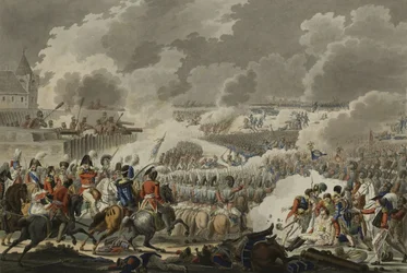 The Battle of Waterloo, 1815. június 18., kiadó: Artaria and Co, 1820 körül (színes rézkarc)