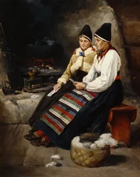 Két lány levelet olvas
