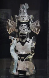 Tlaloc istent ábrázoló füstölő, Tláhuac, késő posztklasszikus kor, kb. 1500