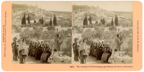 A Gecsemáné kertje és az Olajfák hegye, Palesztina, 1898.