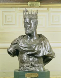 Cosimo I de Medici (1519-74) arcképe 1557 körüli mellszobra (bronz)