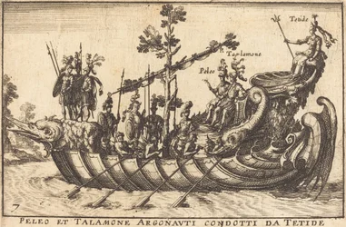 Peleus és Talamone argonauták Tethys vezetésével