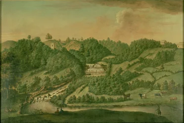 Kilátás a Skell folyóra a Studley Royalban