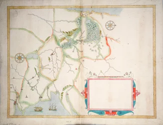 Közép-Írország, Dublin és Sligo között, 1600 körül (vászonra fektetve)