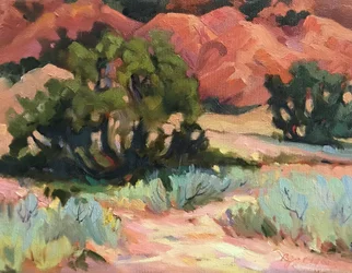 Mesa a Ghost Ranch-en, 1980-95 körül (olaj, vászon)