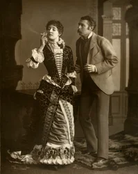 Mary Rorke és Charles Wyndham brit színészek, 1882