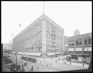 Siegel, Cooper & Company épülete, Chicago, Illinois, USA, 1905 körül (fekete-fehér fotó)