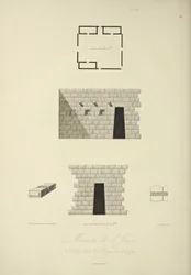 Az inkák háza Callóban, Quito Királyságában, Gmelin rajza, Bouquet metszete, illusztráció Alexander von Humboldt és Aimé Bonpland „Vues des Cordillères et Monumens des Peuples Indigènes de l