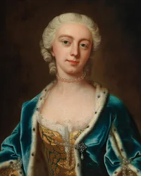Szász-Gothai Augusta 1719-1772, walesi hercegnő portréja, XVIII. század közepe.