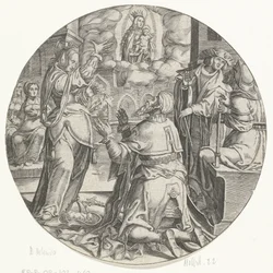 Mária a gyermekkel megjelenik Augustus császárnak