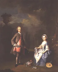 Edward Harley, Oxford 4. grófja és nővére, Sarah, 1737 körül