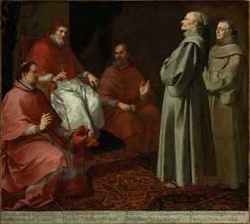 Az áldott Giles IX. Gergely pápa előtt, 1645-1646 körül