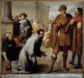 San Salvador de Horta (1520-1567) és az aragóniai inkvizítor megkérdőjelezi a csodákat Bartolome Murillo (1618-1682) festménye 1645 V. 1,78x1,9 m Bayonne, Musee Bonnat