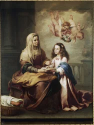 Szűz Mária és Szent Anna részlet. (olaj, vászon, 1674 körül)