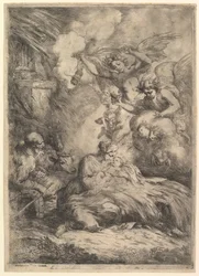 Születés angyalokkal, 1650-57.