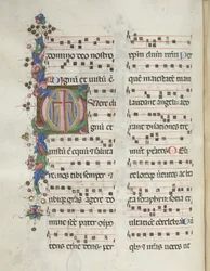 Missale: Fol. 184v: kereszt, lombozat, 1469.