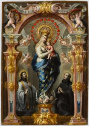 A Jó Tanácsos Szűzanya, 1680 körül (olaj, réz)
